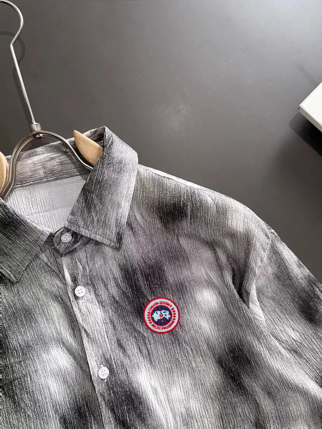 Next day shipping P360 Big Goose 2025 Autumn Men's Thin Breasted Fashion Tie-Dye Long Sleeve Shirt New Loose Versatile Lapel Top Casual Trendy Men's Shirt Size: M-3XL